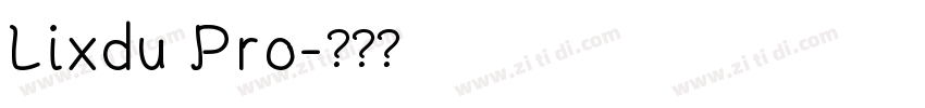 Lixdu Pro字体转换